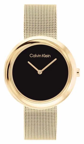 Calvin Klein 25200012 Womens Black Dial Gold Stainless Watch