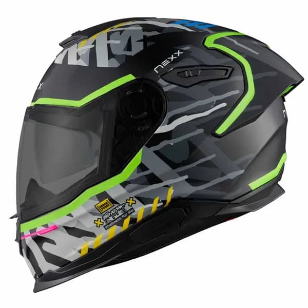 Nexx Y.100R Urbangram Black Matt Full Face Helmet Size L
