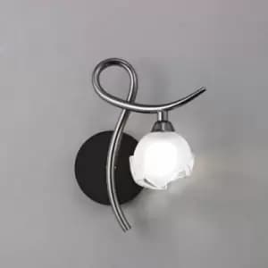 Wall light Fragma Right 1 Bulb G9, Black chrome