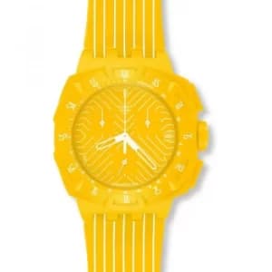 Unisex Swatch Yellow Chronograph Watch