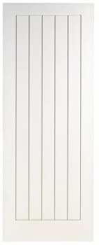 Wickes Geneva Internal Cottage White Primed 5 Panel Moulded Door - 1981 x 610mm