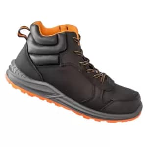 WORK-GUARD by Result Unisex Adult Stirling Nubuck Safety Boots (11 UK) (Black/Grey/Orange)