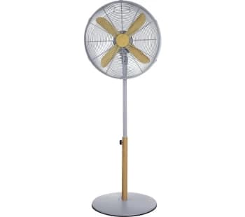 Russell Hobbs Scandi RHMPF1601WDG 16" Pedestal Fan Grey & Brown, Grey
