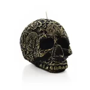Jacquard Skull Candle