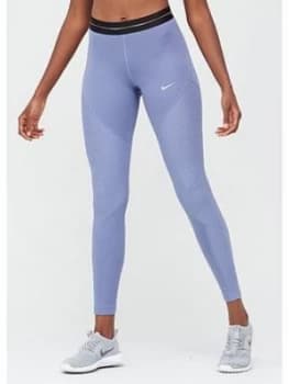 Nike Training Pro Warm Icon Clash Legging - Indigo
