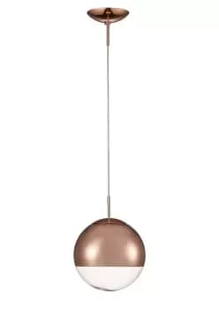 Miranda Small Globe Ceiling Pendant 1 Light E27 Copper