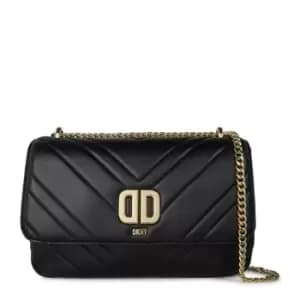 DKNY Delphine Quilted Messenger Crossbody Bag - Black
