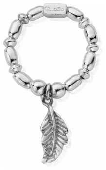 ChloBo Womens Mini Rice Feather Ring SRMR2725 Jewellery