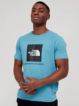 The North Face Raglan Redbox T-Shirt - Blue Size S, Men