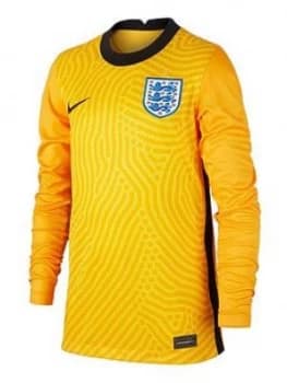 Nike Junior England Euro 20 Home Goal Keeper Long Sleeve Stadium Shirt - Yellow