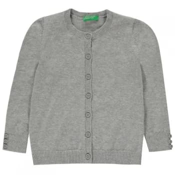 Benetton Cotton Cardigan Child Girls - 501 Grey