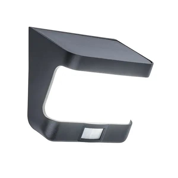 Lutec Lutec Try Solar LED Outdoor Wall Light with PIR Sensor - Dark Grey