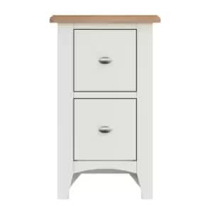 Kettle Interiors Two Tone Oak & White Bedside Cabinet