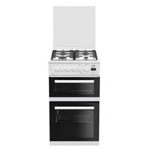 Beko EDG506W Double Oven 4 Hobs Gas Cooker
