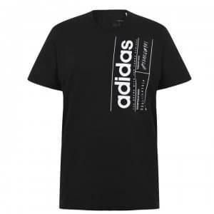 adidas Mens Brilliant Basics T-Shirt - Black/White