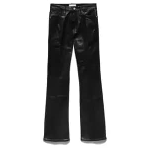 FRAME Le Coated Mini Boot Jeans - Black