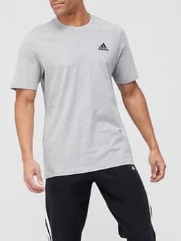 adidas Small Logo T-Shirt - Medium Grey Heather Size M Men