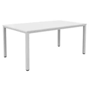 Fraction Infinity 240 x 120 Meeting Table - White With Silver Legs