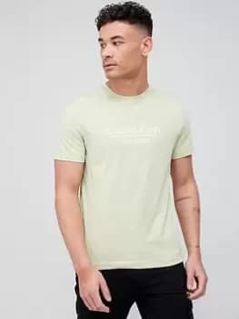 Calvin Klein New York Logo T-Shirt - Light Green, Light Green, Size 2XL, Men