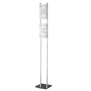 Tokio Floor Lamp 4 Light G9, Gloss White/Polished Chrome
