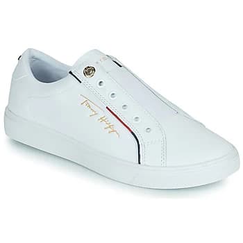 Tommy Hilfiger SLIP ON TOMMY HILFIGER CUPSOLE womens Shoes Trainers in White,5,6,6.5,7