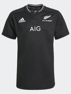 adidas All Blacks Primeblue Replica Home Jersey, Black, Size 11-12 Years