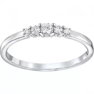 Ladies Swarovski Rhodium Plated Size L Frisson Ring