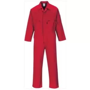 C813RERXL - sz xl Liverpool Zip Coverall - Red - Red - Portwest