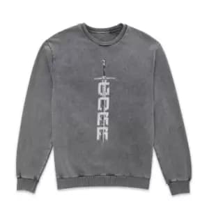 Marvel Thor - Love and Thunder Gorr Sword Sweatshirt - Black Acid Wash - L