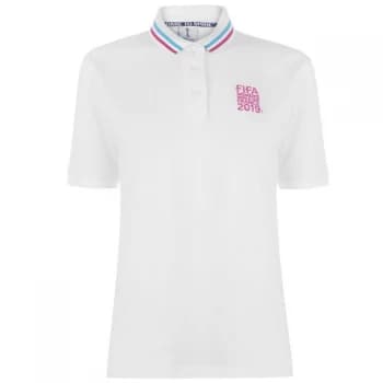FIFA Womens World Cup England Polo Shirt Ladies - White