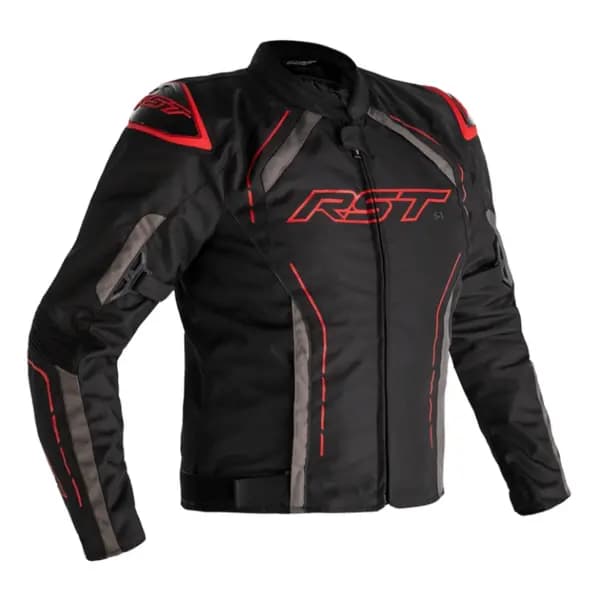 RST S-1 Ce Mens Textile Jacket Black Red Grey 42