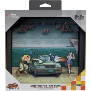 Pixel Frames Street Fighter Car Shadow Box Art