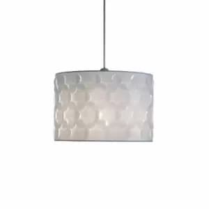 Nielsen Beccobeautiful Round Modern Flower Design Fabric Ceiling Pendant Lamp Shade In White, 30Cm Wide