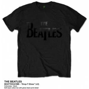 The Beatles Drop T Black Logo T Shirt: XXL