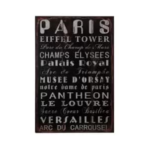 Paris Wall Plaque - 25x38cm