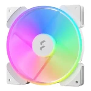 Fractal Design Prisma AL-14 14cm ARGB PWM Case Fan 7 Blades Long Life Sleeve Bearing 1700 RPM White