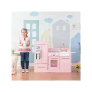 Pink Wooden Toy Kitchen by Teamson Kids Toy Cooker Play Kitchen Set TD-12302P - Pink