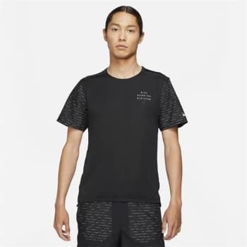 Nike Run Rise T Shirt Mens - Black