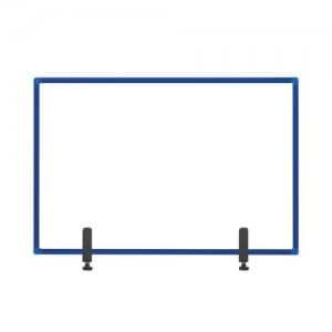 Bi-Office Protector Board W/Clamps Blue Alu Frm 1040x700
