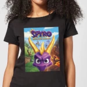 Spyro Face Scene Womens T-Shirt - Black - 3XL - Black