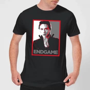Avengers Endgame Black Widow Poster Mens T-Shirt - Black - 3XL - Black