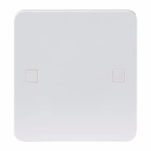 KnightsBridge Pure 9mm 20A White Flex Outlet Single Frontplate Electric Wall Plate