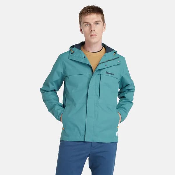 Timberland Benton Water-resistant Shell Jacket For Men In Teal Teal, Size S