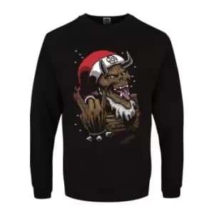 Grindstore Mens Satan Rocks Christmas Jumper (3XL) (Black)