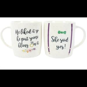 Set of 2 She Said Yes Mugs
