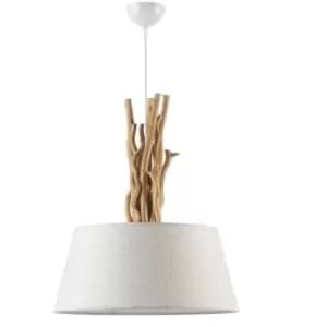 Onli Woody Cylindrical Pendant Ceiling Light, Wood