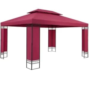 Metal Gazebo Elda Red 3x4m
