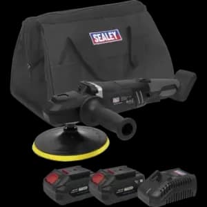 Sealey CP20VRPX 20v Cordless Brushless Rotary Polisher 180mm 2 x 4ah Li-ion Charger Bag