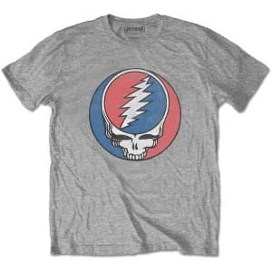 Grateful Dead - Steal Your Face Classic Mens Large T-Shirt - Grey