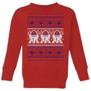 Star Wars R2-D2 Knit Kids Christmas Sweatshirt - Red - 11-12 Years